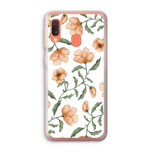 Peachy flowers: Samsung Galaxy A20e Transparant Hoesje