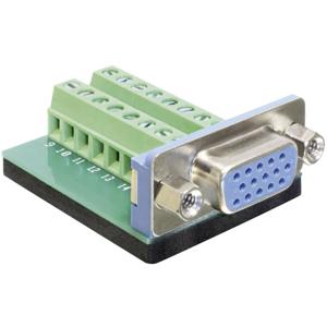 Delock 65170 VGA-connector Bus, inbouw verticaal Aantal polen: 16 Zilver 1 stuk(s)