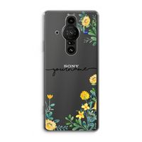 Gele bloemen: Sony Xperia Pro-I Transparant Hoesje