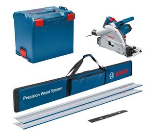 Bosch Blauw GKT 55 GCE Professional Invalcirkelzaagmachine | Set | 1400 W | 2 x geleiderail | 165 mm zaagblad - 0615990M9B