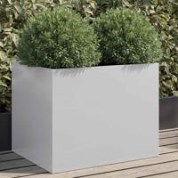 VidaXL Plantenbak 62x47x46 cm gegalvaniseerd staal zilverkleurig