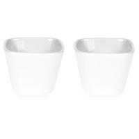 Cosy & Trendy Eierdopjes - 4x stuks - porselein - wit - 5 x 5 cm - Voor gekookte eieren - Ontbijt -