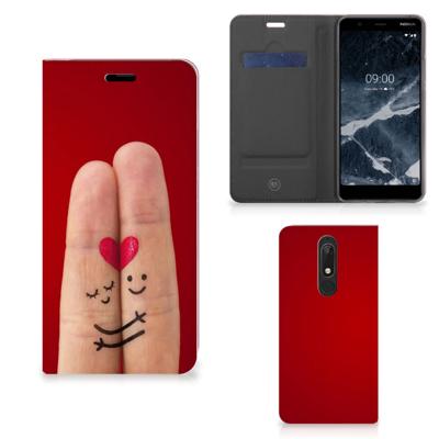 Nokia 5.1 (2018) Hippe | Standcase | Liefde - Origineel Romantisch Cadeau