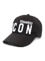 DSQUARED2 casquette BE Icon en coton à logo - Noir - thumbnail