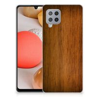 Samsung Galaxy A42 Bumper Hoesje Donker Hout