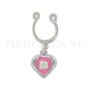 Tepelclip hart roze