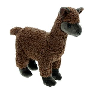 Pluche knuffel dieren bruine Alpaca van 20 cm