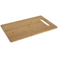 Snijplank - met handvat - 30 cm - bamboe hout - rechthoek - plank voor groente/fruit/vlees/vis