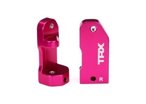 Caster blocks, 30-degree, pink-anodized 6061-t6 aluminum (left & right) (TRX-3632P)