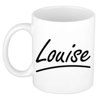 Louise voornaam kado beker / mok sierlijke letters - gepersonaliseerde mok met naam - Naam mokken