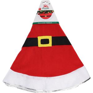 Kerstboomrok - rood - 120 cm - kerstman - polyester - rond - kerstboomrokken