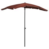 VidaXL Parasol met paal 200x130 cm terracottakleurig
