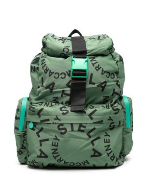 Stella McCartney Kids sac à dos à logo imprimé - Vert