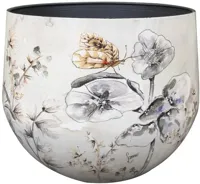 TS Collection bloempot moonlight meadow kunststof, metaal 28x25cm moonlight meadow