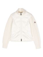 Moncler Enfant doudoune côtelé à col montant - Blanc - thumbnail