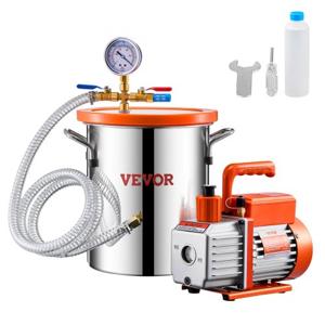 VEVOR 11.36L vacuümkamer 3.5CFM vacuümpomp eentraps vacuümpompkit 260 ml