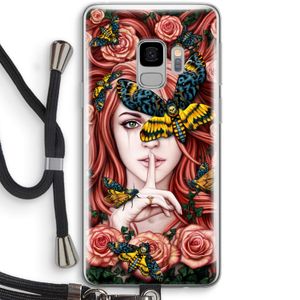 Lady Moth: Samsung Galaxy S9 Transparant Hoesje met koord
