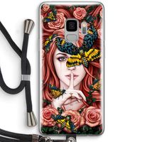 Lady Moth: Samsung Galaxy S9 Transparant Hoesje met koord