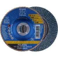 PFERD TOOLS 69300661 PFF 100 Z 60 PSF STEELOX/16,0 Lamellenschijf Diameter 100 mm Boordiameter 16 mm RVS, Staal 10 stuk(s)