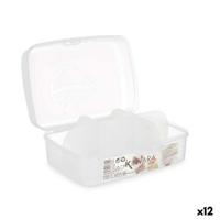 Doos met vakjes Kinvara Transparant Plastic (12 Stuks)