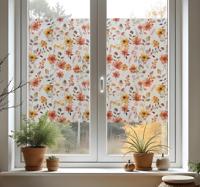 Herfstbloemen patroon Raamsticker