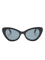 Moschino Eyewear logo-lettering cat-eye frame sunglasses - Noir