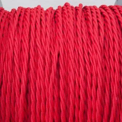 Strijkijzersnoer Rood gevlochten