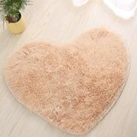 Hart vorm antislip Bad matten keuken tapijt huis decoratie grootte: 70 * 80CM (lichte kameel)
