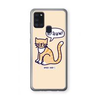 Miauw: Samsung Galaxy A21s Transparant Hoesje