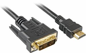 Sharkoon 4044951009077 video kabel adapter 5 m HDMI DVI-D Zwart