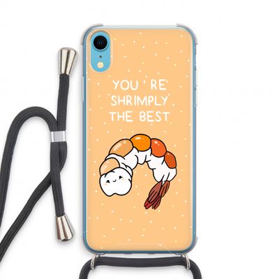 You're Shrimply The Best: iPhone XR Transparant Hoesje met koord