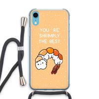 You're Shrimply The Best: iPhone XR Transparant Hoesje met koord