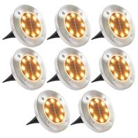 Grondlampen 8 st solar LED warmwit - thumbnail