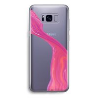 Paarse stroom: Samsung Galaxy S8 Transparant Hoesje