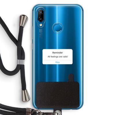 Reminder: Huawei P20 Lite Transparant Hoesje met koord