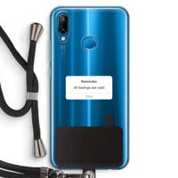 Reminder: Huawei P20 Lite Transparant Hoesje met koord