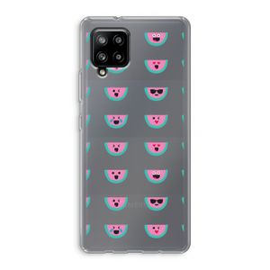 Smiley watermeloenprint: Samsung Galaxy A42 5G Transparant Hoesje