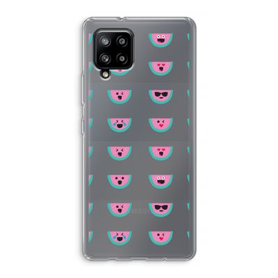 Smiley watermeloenprint: Samsung Galaxy A42 5G Transparant Hoesje