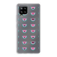 Smiley watermeloenprint: Samsung Galaxy A42 5G Transparant Hoesje
