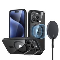 iPhone 15 Pro Max Snap-and-Stand Charging Bundle - Clear Black