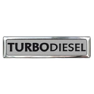 Aluminium Embleem/Logo - TURBO DIESEL - 7x1,7cm AV233312