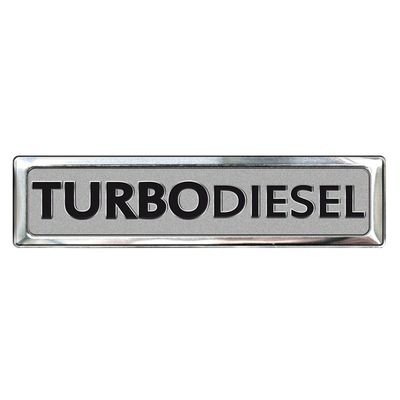 Aluminium Embleem/Logo - TURBO DIESEL - 7x1,7cm AV233312