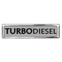 Aluminium Embleem/Logo - TURBO DIESEL - 7x1,7cm AV233312 Aluminium Embleem/Logo - TURBO DIESEL - 7x1,7cm AV233312