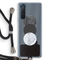 Marmeren cirkels: Sony Xperia 5 II Transparant Hoesje met koord