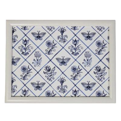 Mars & More Schootkussen Laptray - delfsblauw print - 43 x 33 cm
