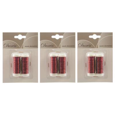 6x Rood ijzerdraad op rol 300 meter