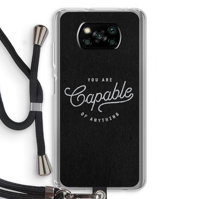 Capable: Xiaomi Poco X3 NFC Transparant Hoesje met koord
