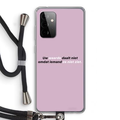uw waarde daalt niet: Samsung Galaxy A72 5G Transparant Hoesje met koord