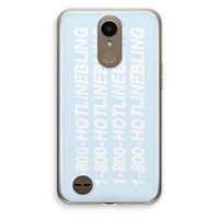 Hotline bling blue: LG K10 (2017) Transparant Hoesje