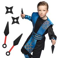 Verkleed speelgoed Ninja uitrusting wapens set - 4 stuks - kunststof - voor kinderen/volwassenen - thumbnail